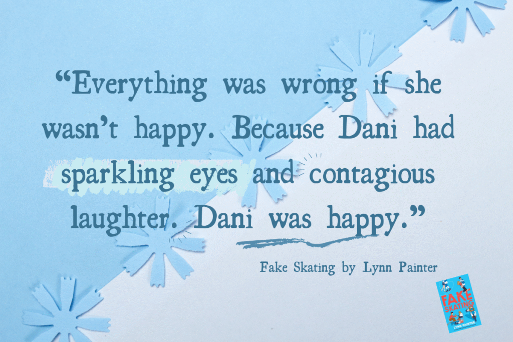 Fake Skating by Lynn Painter Qute on a blue background